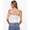 image:imageINLYRIC Womens Airsoft Padded Tank Top Built in Bra Camisole Adjustable Spaghetti Straps Basic Going Out Tops SummerSnow White