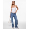 image:imageINLYRIC Womens Airsoft Padded Tank Top Built in Bra Camisole Adjustable Spaghetti Straps Basic Going Out Tops SummerSnow White