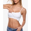 image:imageINLYRIC Womens Airsoft Padded Tank Top Built in Bra Camisole Adjustable Spaghetti Straps Basic Going Out Tops SummerSnow White