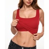 image:imageINLYRIC Womens Airsoft Padded Tank Top Built in Bra Square Neck Going Out Tops Summer Basic CasualBlazing Red