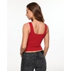 image:imageINLYRIC Womens Airsoft Padded Tank Top Built in Bra Square Neck Going Out Tops Summer Basic CasualBlazing Red