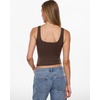 image:imageINLYRIC Womens Airsoft Padded Tank Top Built in Bra Square Neck Going Out Tops Summer Basic CasualClay Brown