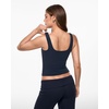 image:imageINLYRIC Womens Airsoft Padded Tank Top Built in Bra Square Neck Going Out Tops Summer Basic CasualDeep Ocean Blue