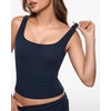image:imageINLYRIC Womens Airsoft Padded Tank Top Built in Bra Square Neck Going Out Tops Summer Basic CasualDeep Ocean Blue