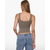 image:imageINLYRIC Womens Airsoft Padded Tank Top Built in Bra Square Neck Going Out Tops Summer Basic CasualKhaki Taupe