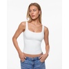 image:imageINLYRIC Womens Airsoft Padded Tank Top Built in Bra Square Neck Going Out Tops Summer Basic CasualSnow White