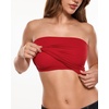 image:imageINLYRIC Womens Airsoft Padded Tank Top Built in Bra Tube Strapless Top Basic Going Out Tops SummerBlazing Red