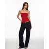 image:imageINLYRIC Womens Airsoft Padded Tank Top Built in Bra Tube Strapless Top Basic Going Out Tops SummerBlazing Red