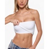 image:imageINLYRIC Womens Airsoft Padded Tank Top Built in Bra Tube Strapless Top Basic Going Out Tops SummerSnow White