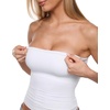 image:imageINLYRIC Womens Airsoft Padded Tank Top Built in Bra Tube Strapless Top Basic Going Out Tops SummerSnow White