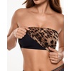 image:imageINLYRIC Womens Airsoft Padded Tank Top Built in Bra Tube Strapless Top Basic Going Out Tops SummerWildland Leopard