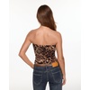 image:imageINLYRIC Womens Airsoft Padded Tank Top Built in Bra Tube Strapless Top Basic Going Out Tops SummerWildland Leopard