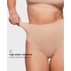 image:imageINLYRIC Womens Inbarely Soft Thong  High Waisted Tagless Smooth Stretch Underwear Ultrasoft No Show Panties 3 PackBasic 05 3pack