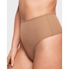 image:imageINLYRIC Womens Inbarely Soft Thong  High Waisted Tagless Smooth Stretch Underwear Ultrasoft No Show Panties 3 PackGravel 3pack