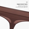 image:imageINLYRIC Womens Inbarely Soft Thong  High Waisted Tagless Smooth Stretch Underwear Ultrasoft No Show Panties 3 PackHazelnut 3pack