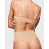 image:imageINLYRIC Womens Inbarely Soft Thong  High Waisted Tagless Smooth Stretch Underwear Ultrasoft No Show Panties 3 PackWarm Beige 3pack